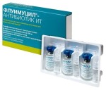 Флуимуцил-антибиотик ИТ, лиофилизат для приготовления раствора для инъекций и ингаляций 500 мг / 810 мг 3 шт