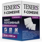 Бинт когезивный, Teneris (Тенерис) р. 6смх400см 1 шт Ф-Когезив самофиксирующийся на тканевой основе с латексом