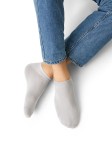 Носки мужские, Omsa (Омса) р. 39-41 (25-27) ECO 404 Эко суперукороченные grigio chiaro светло-серый